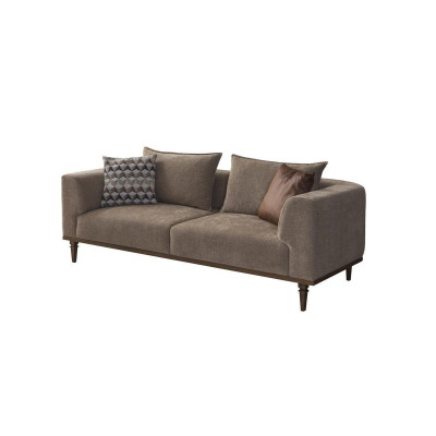 Dreisitzer Sofa 3 Sitzer Stoffsofa Polstersofa Grau Modern Stoff Neu