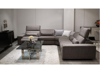 Sofa L-Form Modern Ecksofa Wohnzimmer Set Einrichtung Design Couchtisch