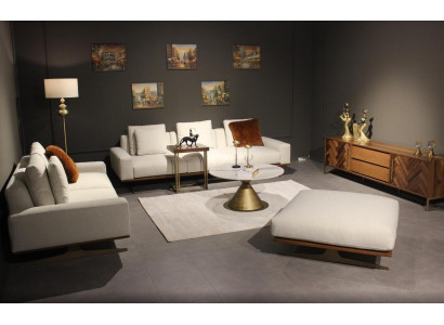 Wohnzimmer Set 6tlg Komplett Design Modern Sofagarnitur Dreisitzer Couchtisch