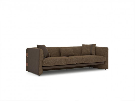 Wohnzimmer 7tlg Braun 2x Sofas Modern Sessel mit Couchtisch Luxus Einrichtung