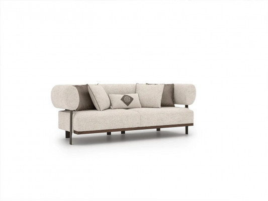Wohnzimmer Luxus Modern 2x Sofa Zweisitzer Polster Textil Design Einrichtung