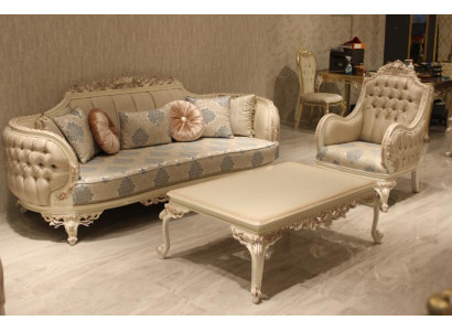 Modernes Sofa Set trendigen Polstermöbeln bequemen Sessel und Couchtisch