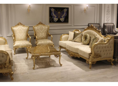 Sofagarnitur 3311 Sitzer Couchtisch Klassisch Textil Komplett Couch Polster Neu