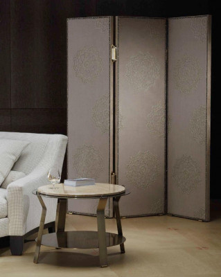 Paravent Metall mit Textil Trennwand Raumteiler 3D Bellavista Collection