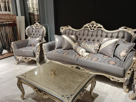 Exklusives Sofagarnitur set 3+3+1 3tlg 2x Sofa Sessel Relax Luxuriöses set