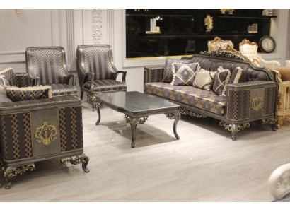 Deluxe Wohnzimmer Sofa Set 3+3 Sitzer Modern Sofa Elegantes Wohnzimmer