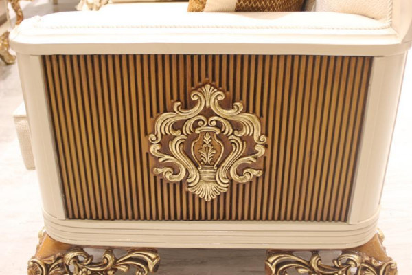 Luxus 3 Sitzer Sofa Wohnzimmer Möbel Elegant Sofa 3 Sitzer Textil Beige