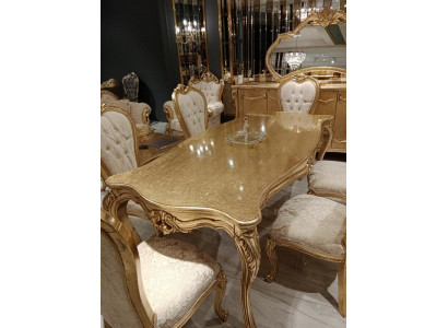 Komplett Set 4x Stühle Klassisch Garnitur Esszimmer Holz Design Stühle Neu