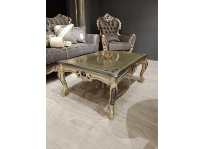 Klassischer Couchtisch Wohnzimmer Möbel edlem Couchtisch Gold Neu