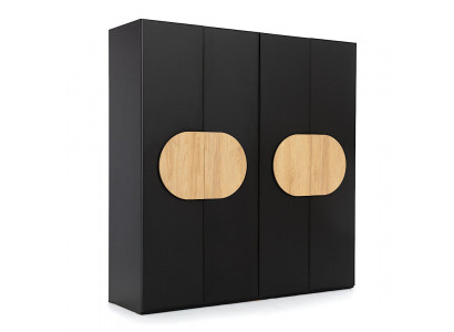 Schwarzer Kleiderschrank Moderne Schlafzimmer Möbel Luxus Holz Schrank