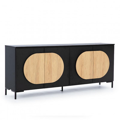 Schwarz-Braune Kommode Schlafzimmer Designer Holz Kommode Edle Anrichte