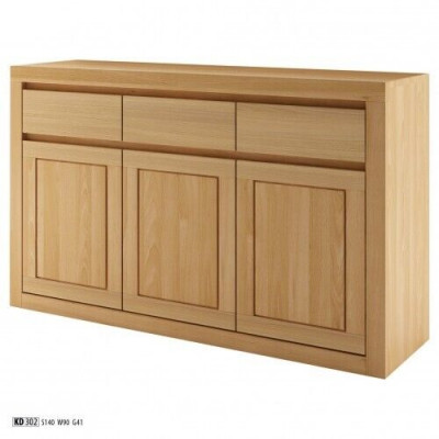 Designer Kommode Massivholz Kommoden Schrank Schränke Echtes Holz Eiche 140x90cm