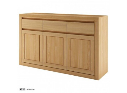 Designer Kommode Massivholz Kommoden Schrank Schränke Echtes Holz Eiche 140x90cm