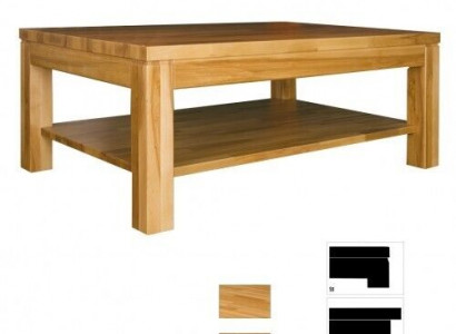 Vollholz Natur Couchtisch massive Holz Möbel edel Design Wohnzimmertisch Tische