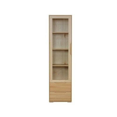 Massive Vitrine Echte Handarbeit Vollholz Schrank Holz Schränke Glas Vitrinen