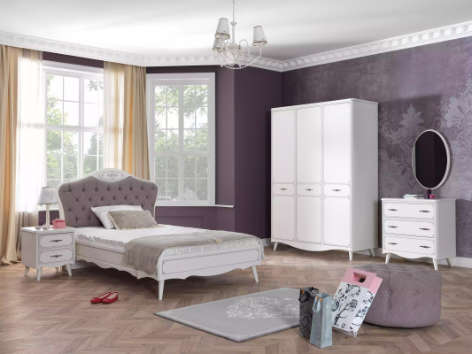 Nachttisch Nachtkonsole Kinderzimmer Holz Weiß Kindernachttisch Luxus