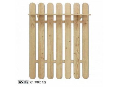 Kleiderschrank Wandgarderobe aus massivem Kiefernholz Kleiderschrank mit 7 Haken