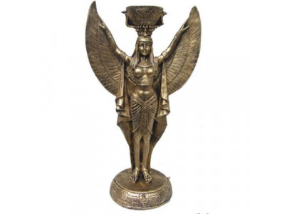 Skulptur Ägypten Göttin Maat Leuchter Standleuchte Lampen Statuen Skulpturen Neu