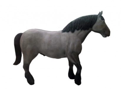 Abstrakte moderne schöne Plastikskulptur, Pferdefigurenhöhe 80 cm.