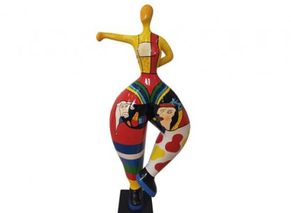 Abstrakte Figur Statue Bunt bemalte Statuen Skulpturen 132cm XXL Statue Plastik