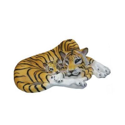 Geopard Dekorative Statue Garten Statuen 35x80cm Handarbeit Figur Plastik Neu