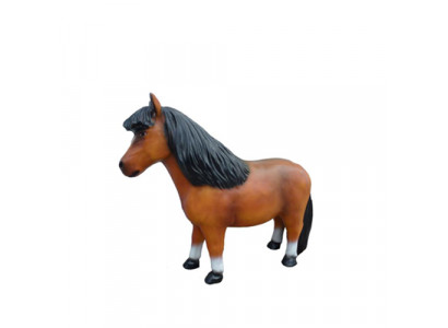 Abstrakte Tier figur Plastikskulptur Pony Mini Pferde Garten Figuren 126 cm.