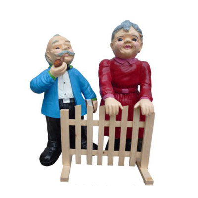 'Rentner Deko Figur Statue Skulptur 80 cm Figuren Statuen Skulpturen Oma Opa P41