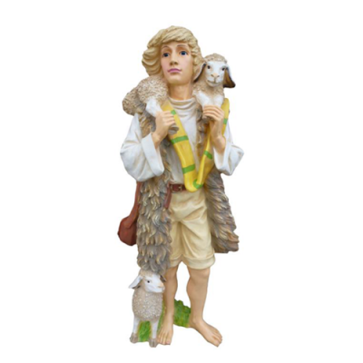 Deko Figur Statue Skulptur 80 cm Figuren Statuen Skulpturen Garten Hirte P96