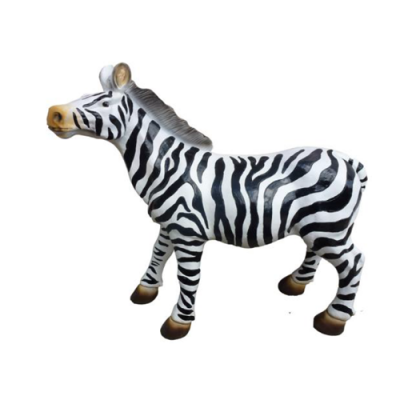 Modern Design Zebra Tier Garten aus Kunststoff Dekoration Deko Skulptur 70cm Neu