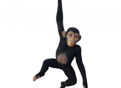 affe figur abstrakte figuren statuen moderne silber bemalt neu 95cm statue Neu