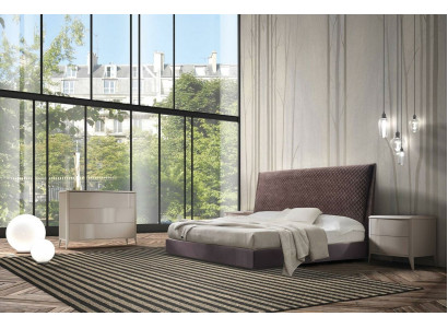 Bett + 2x Nachttisch 3 tlg. Schlafzimmer Set Design Modern Luxus Italy Möbel neu