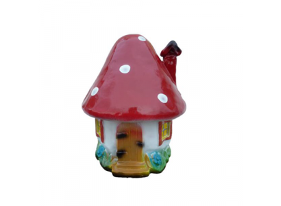 Skulptur Pilz Haus Statue Garten Figuren 44cm Statuen Skulpturen Figur Neu