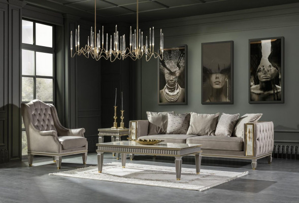 Beistelltisch Weiß Couchtisch Tisch Wohnzimmer Möbel Metall Tische Modern