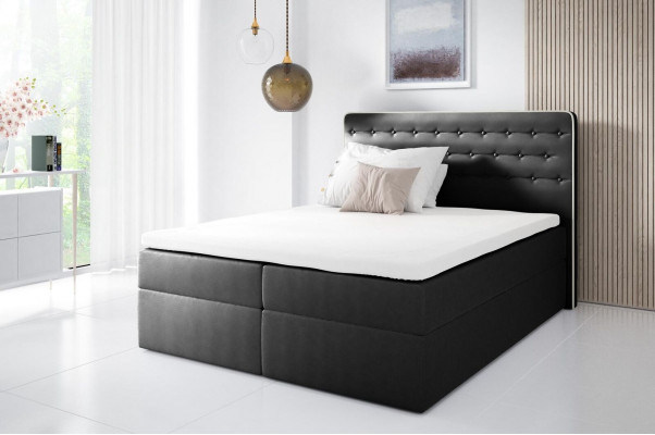 Bett mit Bettkasten Boxspringbett Zeitgenössisch Doppel Hotel 160cm Schlafzimmer