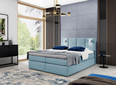 Bett Boxspringbett Schlafzimmer Polster Design Doppel Modern Stoff 200x200