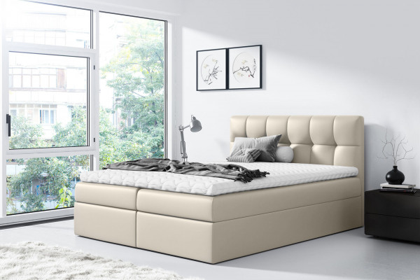 Bett Ehebett Boxspringbett Doppelbett Modern Blau Schlafzimmer Betten 160x200