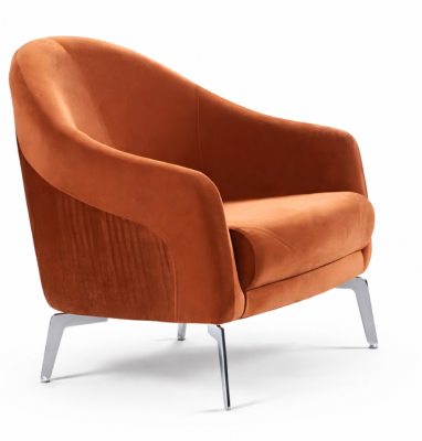 Design Sofa Sessel Couch Polster 1 Sitzer Textil Einsitzer Neu braune Farbe