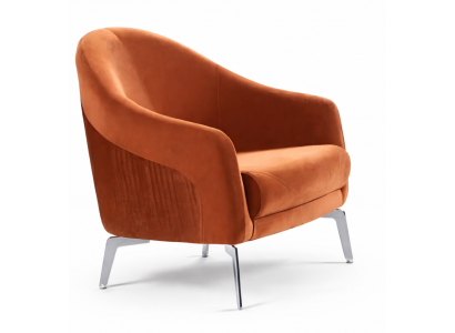 Design Sofa Sessel Couch Polster 1 Sitzer Textil Einsitzer Neu braune Farbe