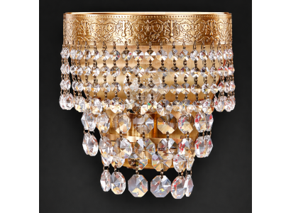 Wandlampe Wandleuchten Wandleuchte Lüster Wand Lampen Kristall Gold