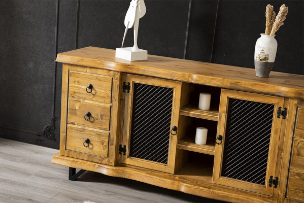 Holz Sideboard Kommode Schrank Anrichte Lowboard 190cm Schränke Regale