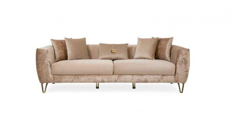 Luxus Sofagarnitur 3tlg. Set Möbel Couch Sofa Garnitur Komplett Sets Stoff