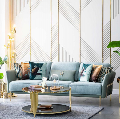 xxl Dreisitzer Couch Polster Möbel Stoff big Sofa Couchen Textil 240cm