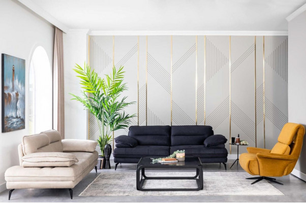 Multifunktion Couch Samt Schwarz Dreisitzer Couchen Design Möbel Stoff