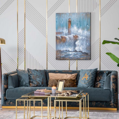 Luxus Wohnzimmer Möbel Sofagarnitur Set Couch Garnitur Textil Couchen