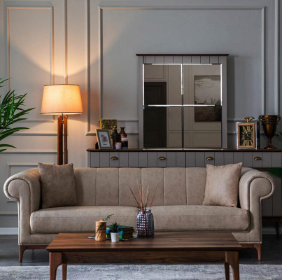 Dreisitzer Bequeme Sofa Italienisches Design Couchen Möbel Sofas Couch