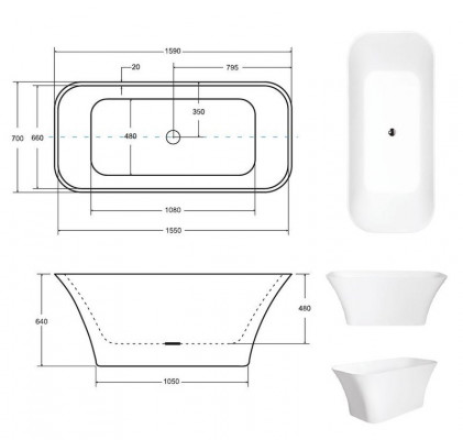 Exclusive Freistehende Design Badewanne Moderne Wanne Bad Frei