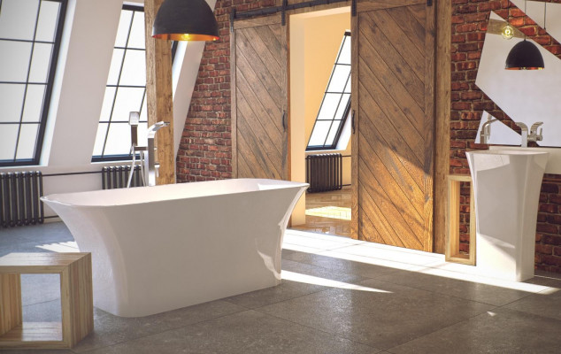 Hochwertige Design Badewanne Exclusive freistehende Acrylwanne Wanne 160x70