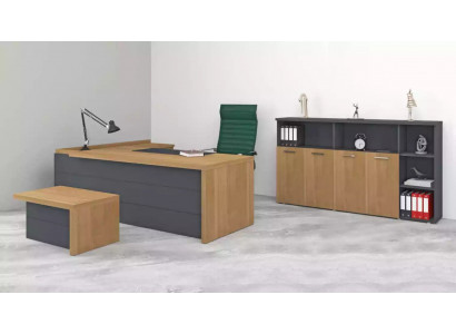 Arbeitszimmer Garnitur Schreibtisch Schränke Couchtisch Büroeinrichtung