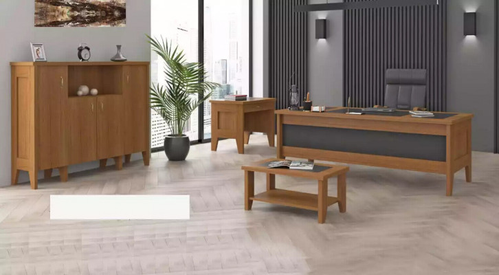 Komplettes Büro Schreibtisch Einrichtung Couchtisch Schrank 4tlg