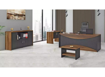 Arbeitszimmer Holzmöbel Büro Set Schreibtisch Aktenschrani Couchtisch